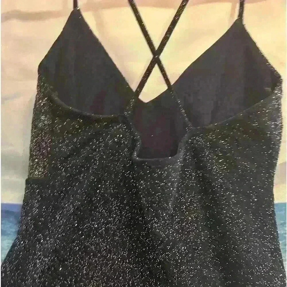 BLUE Lovely Day Sparkly Tight Spaghetti Strap Dress - Picture 5 of 15